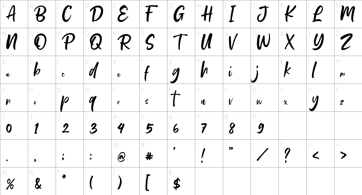 Suntowns Font font Character Map